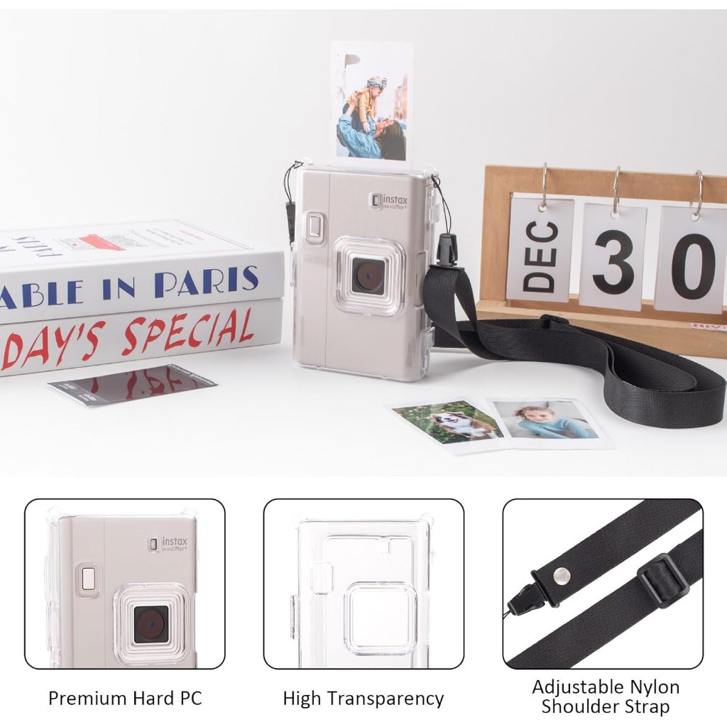Fujifilm Instax Mini Liplay+ Clear Case Hard PC Protective Case Compatible for Instax Mini Liplay+