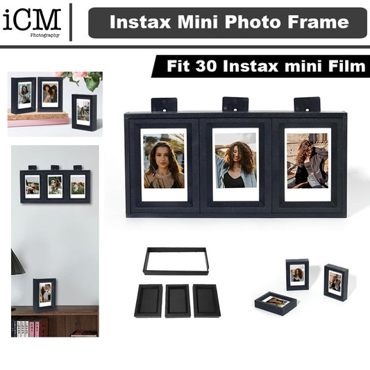 Instax Mini film wall hanging photo frame with storage