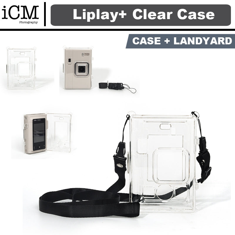 Fujifilm Instax Mini Liplay+ Clear Case Hard PC Protective Case Compatible for Instax Mini Liplay+