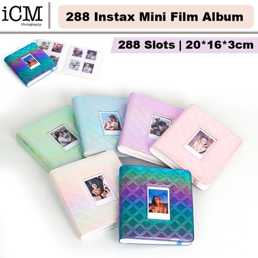 288 Pockets Instax Mini Film Pearly Photo Album for Fujifilm Instax Mini Films