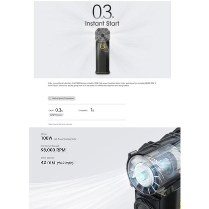 Nitecore Handheld Turbo Fan (150km/h) Multipurpose Pocket Photography Fan
