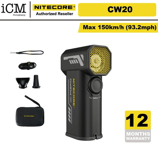 Nitecore Handheld Turbo Fan (150km/h) Multipurpose Pocket Photography Fan