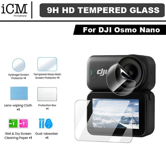 DJI osmo Nano 9H Tempered Glass Protective Film (Screen + Lens)