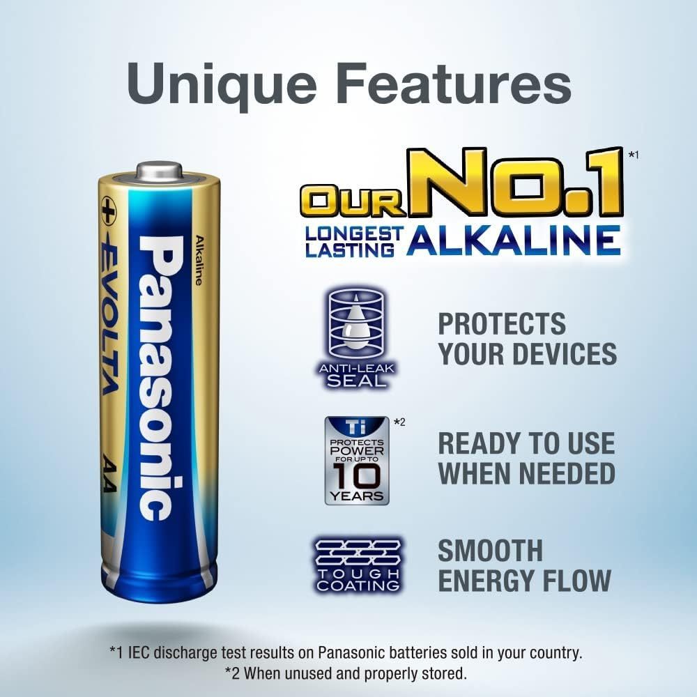 Panasonic EVolta 4pcs AAA Premium Alkaline Battery LR03EG/4B
