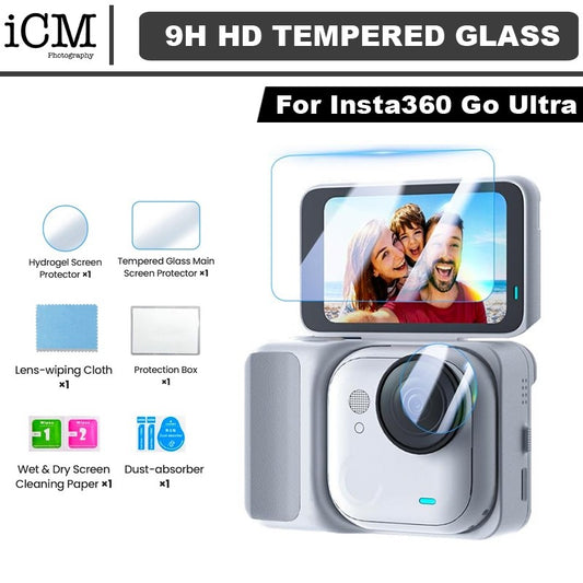 Insta360 GO Ultra 9H Tempered Glass Protective Film (Screen + Lens)