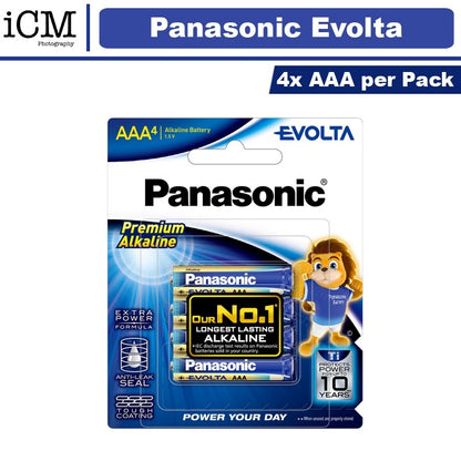 Panasonic EVolta 4pcs AAA Premium Alkaline Battery LR03EG/4B
