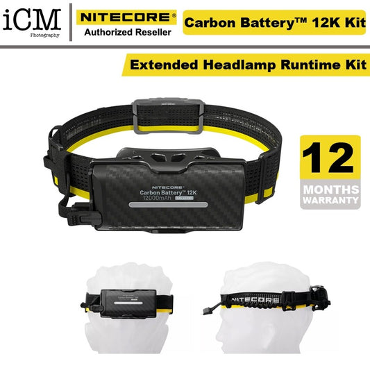 Nitcore Carbon Battery 12K Extended Headlamp Runtime Kit