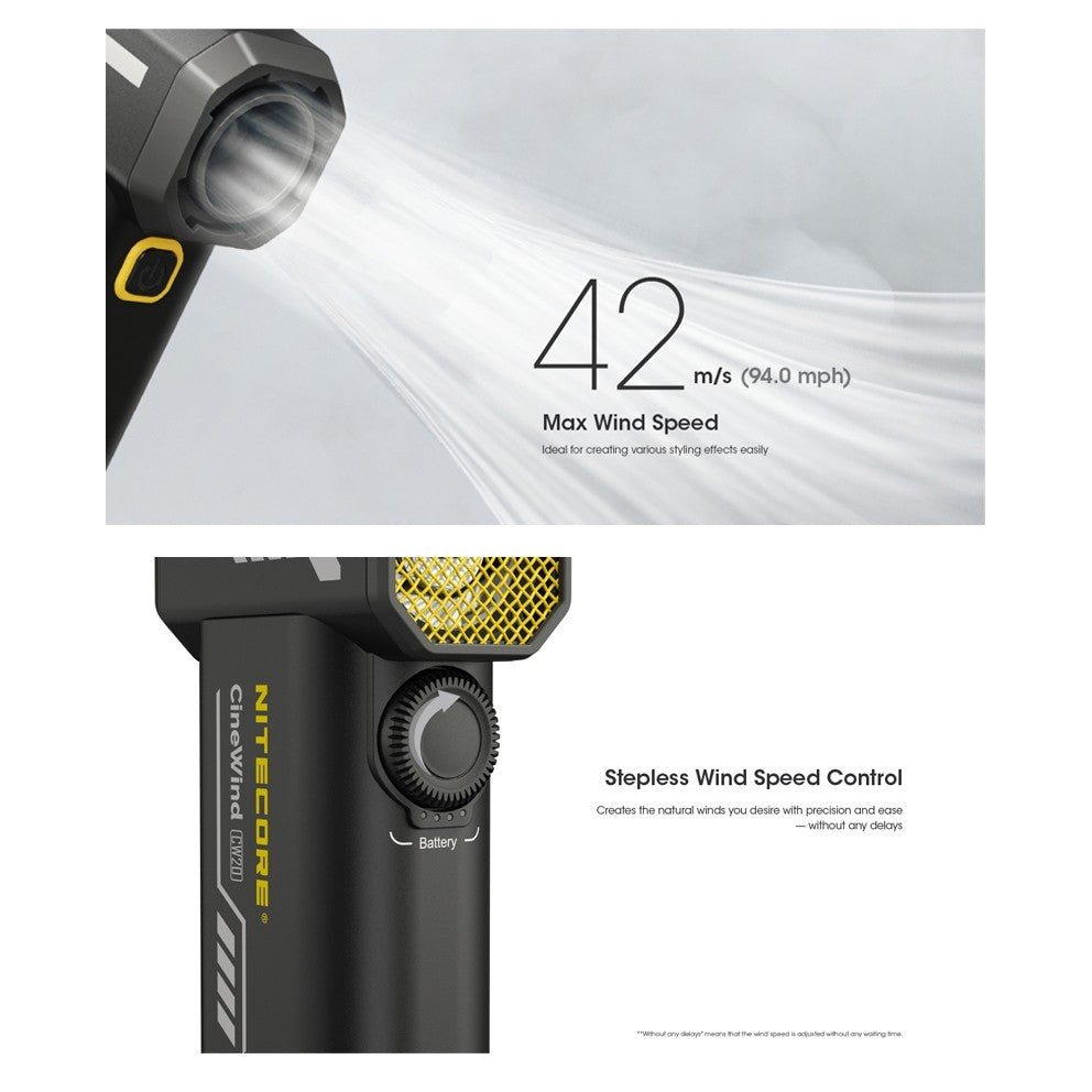 Nitecore Handheld Turbo Fan (150km/h) Multipurpose Pocket Photography Fan